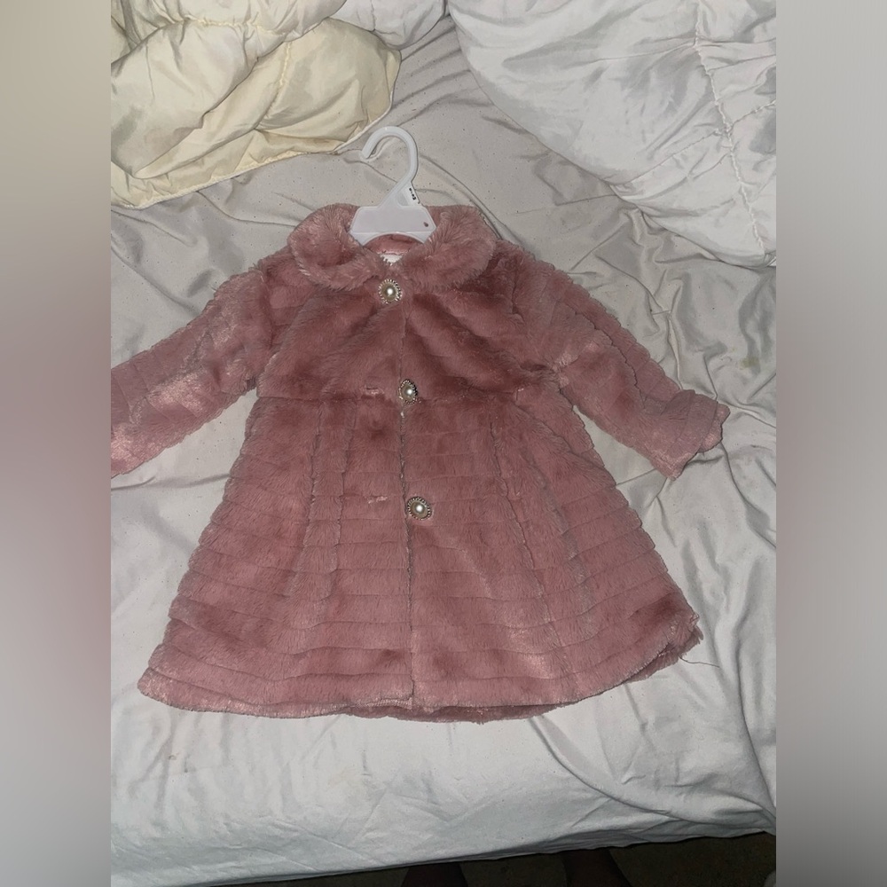 Baby girl trench coat and dress set size 6-9 M